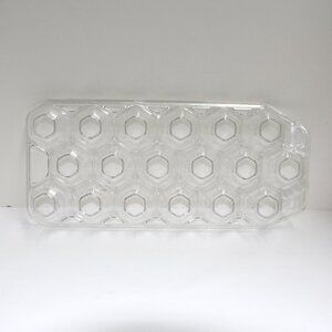 18 Egg Clear Acrylic Egg Tray or Holder For Refrigerator or Counter Top Storage